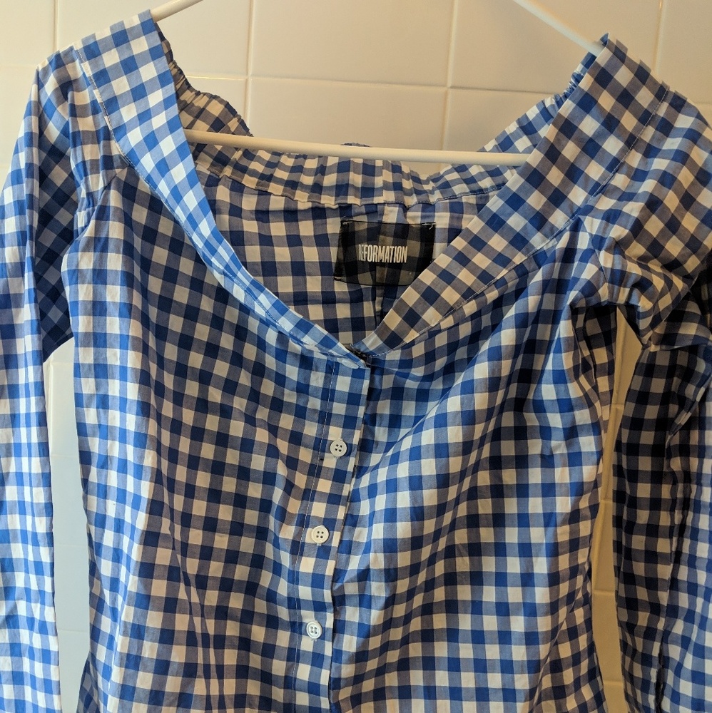 Reformation Off Shoulder Shirt